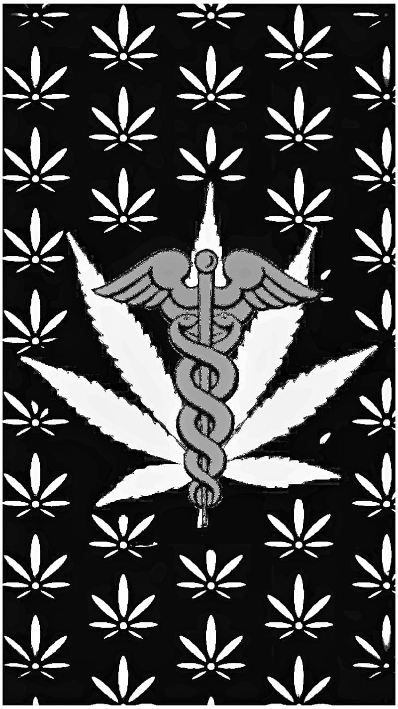Medicine, black and white, herb, herbal, marijuana, medicinal, pot, HD phone wallpaper