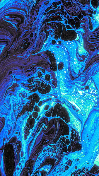 Blue Neon, Abstract, Blue, Geoglyser, Green, Nature, Neon, Yellow, art, bonito, color, fluid, galaxy,, iphone, nebula, psicodelia, trippy, waves, HD phone wallpaper
