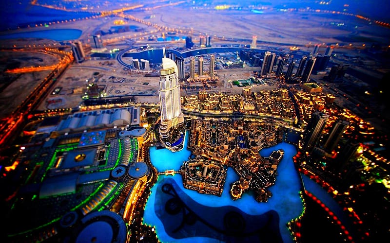 Twilight, City, Dubai, HD wallpaper