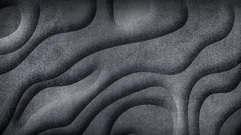 Black Sand Wave Shapes Pattern Abstract, HD wallpaper