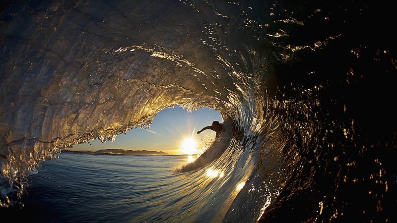 Breaking Wave, Santa Barbara, California, breaking, santa, sun, water, california, ocean, barbara, wave, HD wallpaper