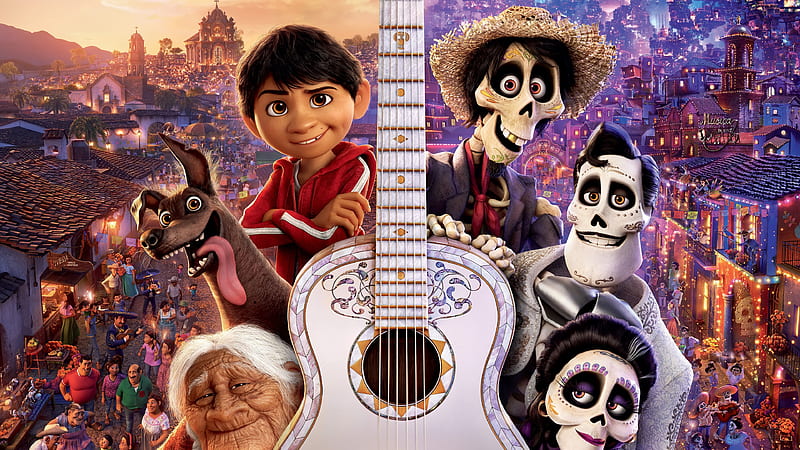 Coco 3d-animation, 2017 movie, Miguel, Abuelita, Dante, Hector, Pixar, HD wallpaper