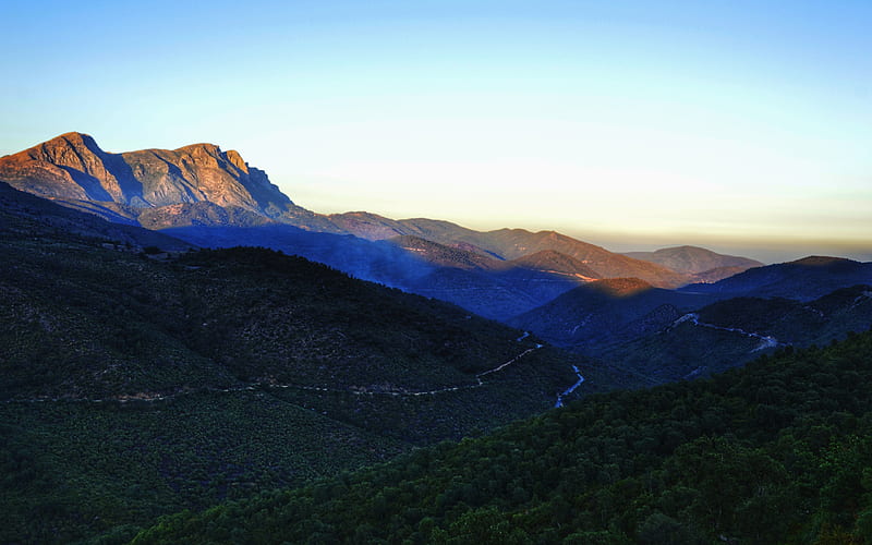Algeria mountains, morning, Bejaia, Bougie, Bugia, Africa, HD wallpaper