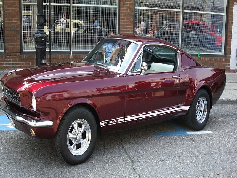 Mustang Fastback 2 2, mustang, 2 2, fastback, street scene, muscle cars, covington, va, HD wallpaper