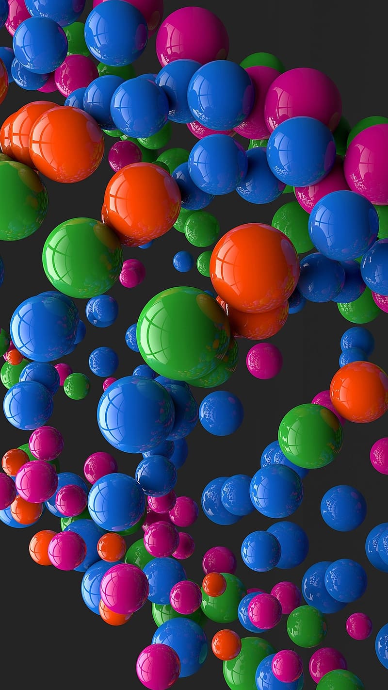 3d Live Balls, 3d live, balls, colorful, blue, HD phone wallpaper | Peakpx