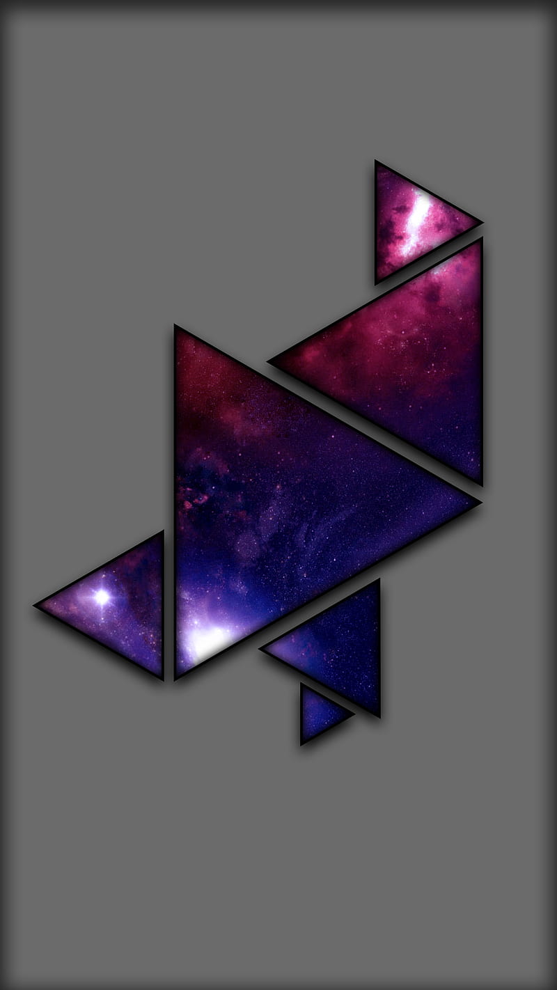 Galaxy, blue, red, bluered, triangle, abstract, edge, family, note, HD phone wallpaper