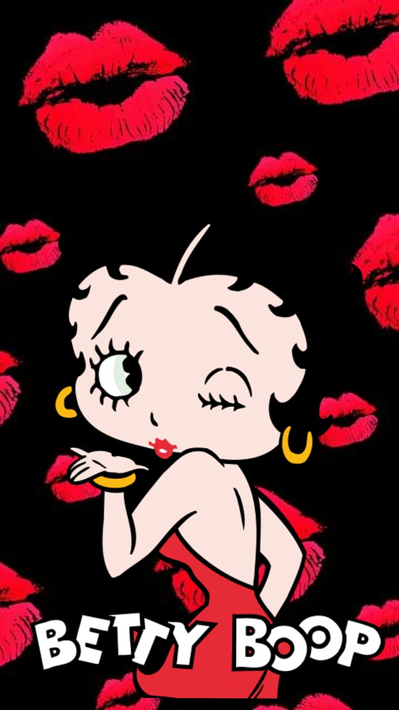Betty Boop pink, corazones, love, HD phone wallpaper | Peakpx