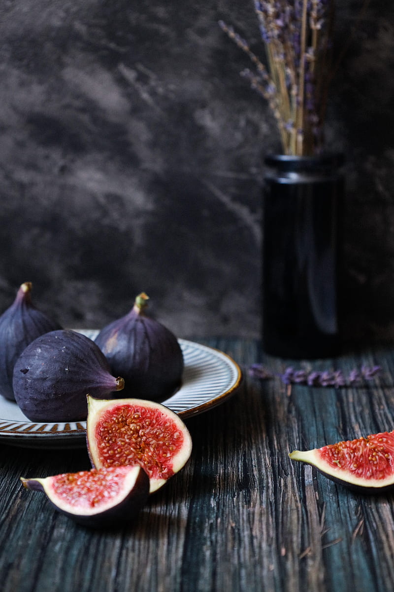 figs, slices, fruit, purple, HD phone wallpaper