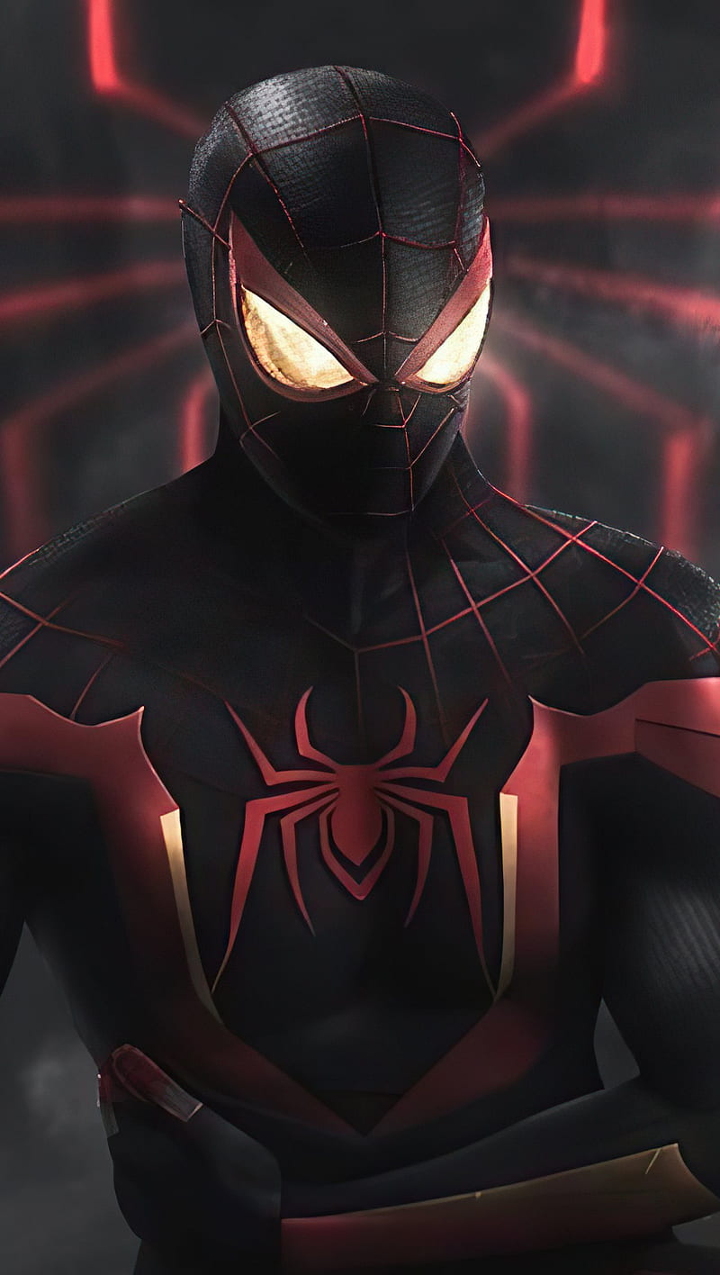 Spiderman with black and red suit Ultra, Spiderman Portrait, HD phone  wallpaper | Peakpx