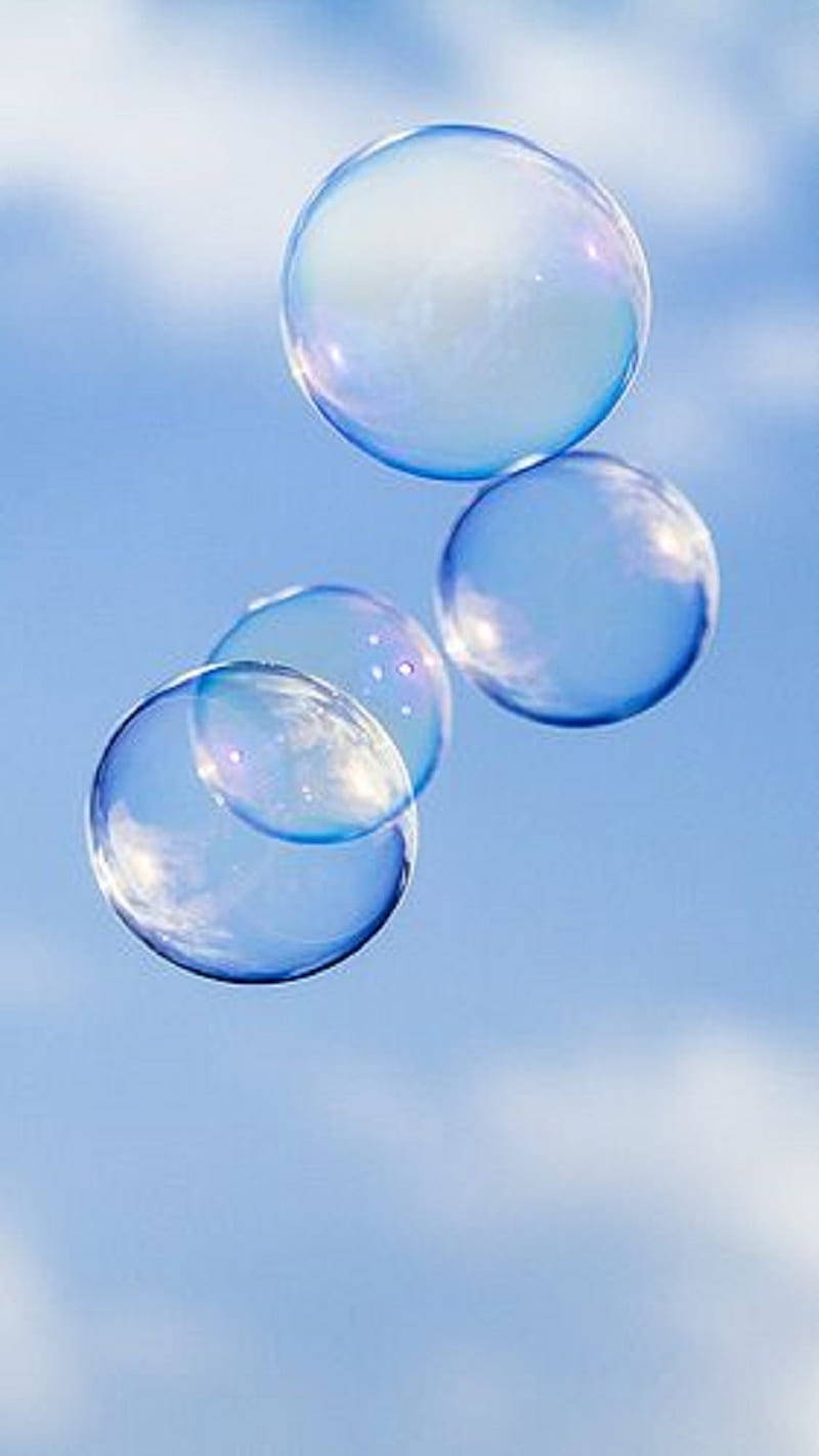 Soap bubbles, sky, HD phone wallpaper