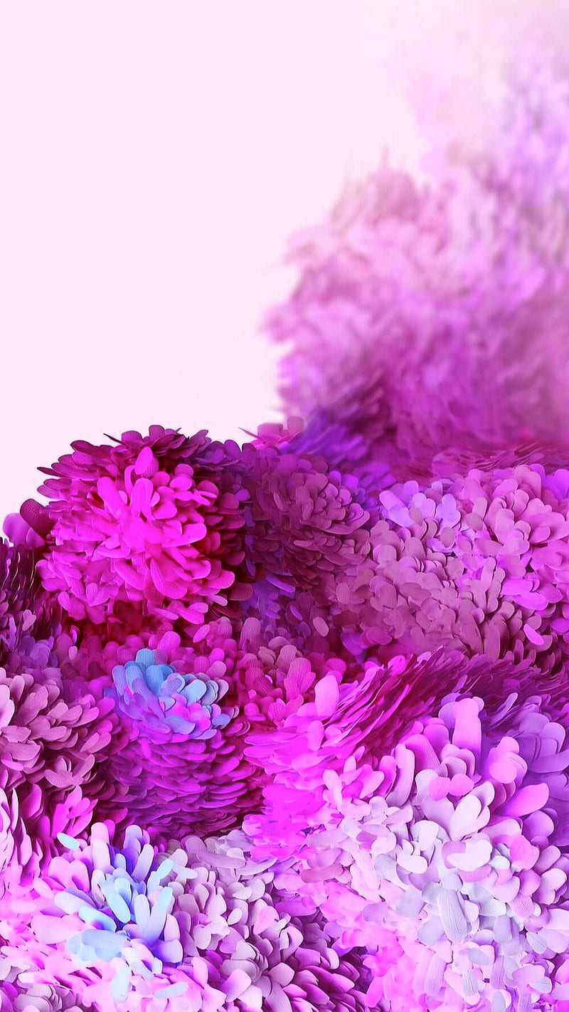 S20, desenho, feathers, flowers, galaxy mobile, phone, pink, samsung, HD phone wallpaper