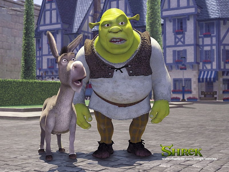 Shrek And Donkey, shrek, donkey, funny, movie, HD wallpaper