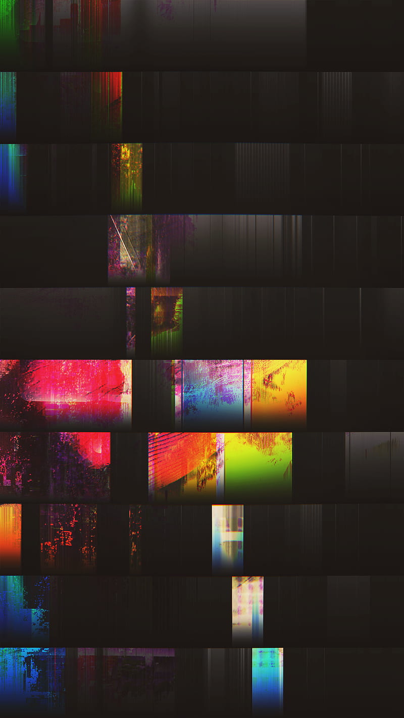 glitch art, abstract, black, HD phone wallpaper
