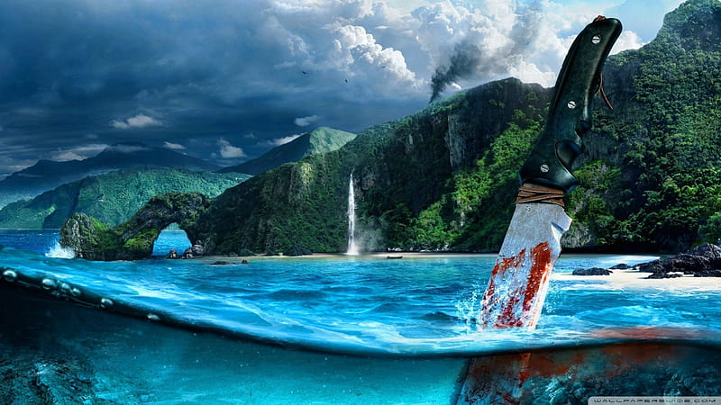 far cry 3, GAME, FAR CRY, BLOOD, WATER, HD wallpaper