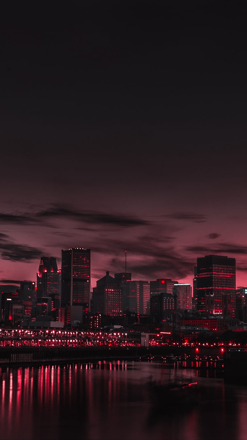 City Night Skyline Panorama