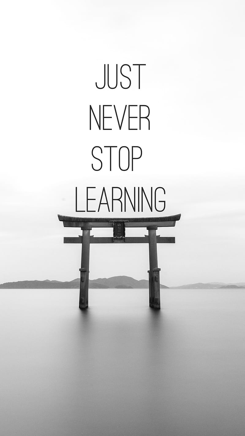 Never stop learning, calm, positive, quotes, stay, word, HD phone wallpaper  | Peakpx