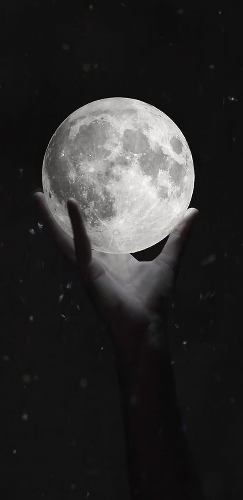 Holding The Moon, space, spiritual, note 8, full, moonshine, HD phone wallpaper