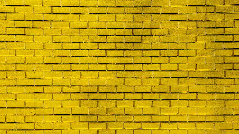Yellow Wall Paint Bricks Yellow, HD wallpaper