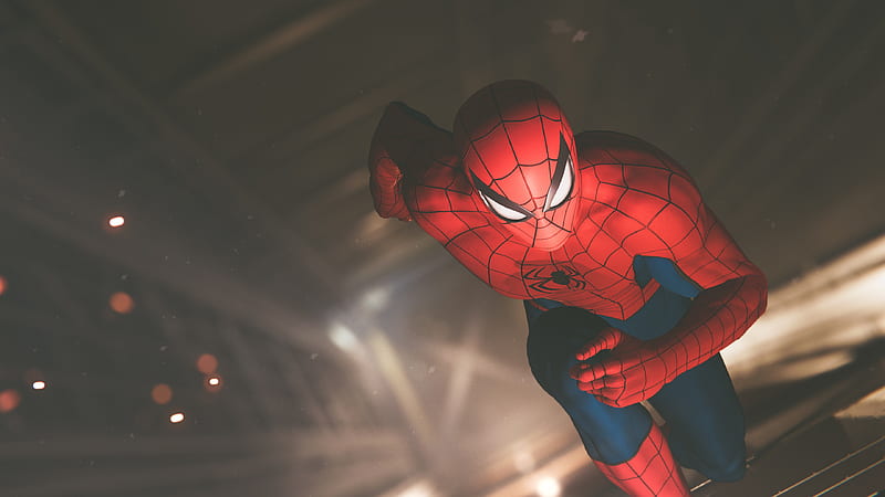 Spiderman Running, spiderman, ps-games, games, 2018-games, ps4-games, flickr, HD wallpaper