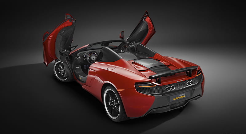2016 McLaren 650S Can-Am - Doors Up - Rear , car, HD wallpaper