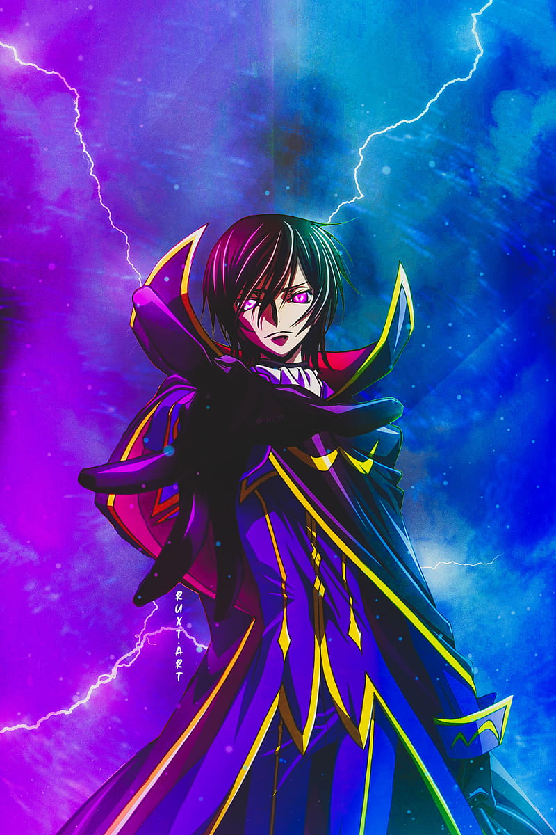 Lelouch, anime, code geass, edit, lamperouge, vi britannia, HD phone  wallpaper