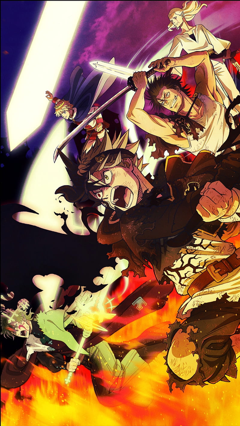 Black clover , asta, blackclover, devil, licht, magic, yami, yuno, HD phone wallpaper