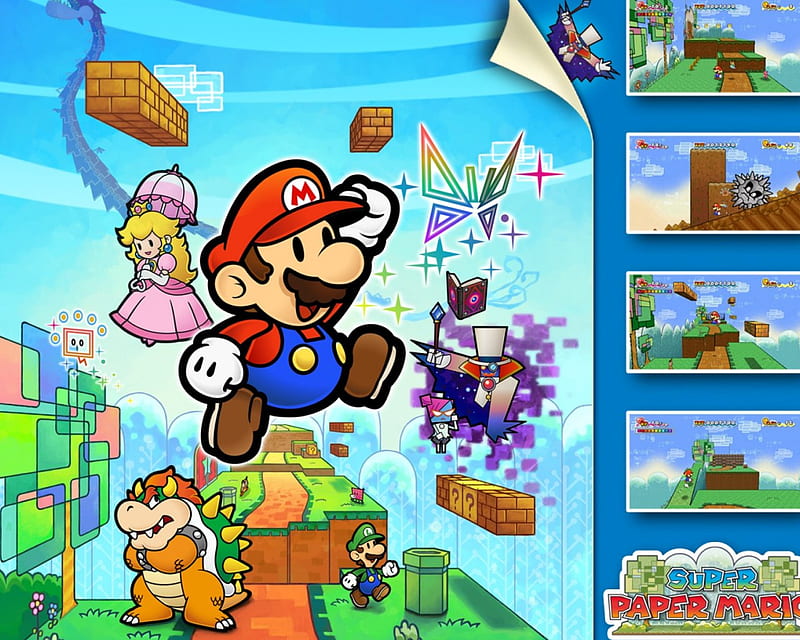 Super Paper Mario level, super, mario, paper, HD wallpaper | Peakpx