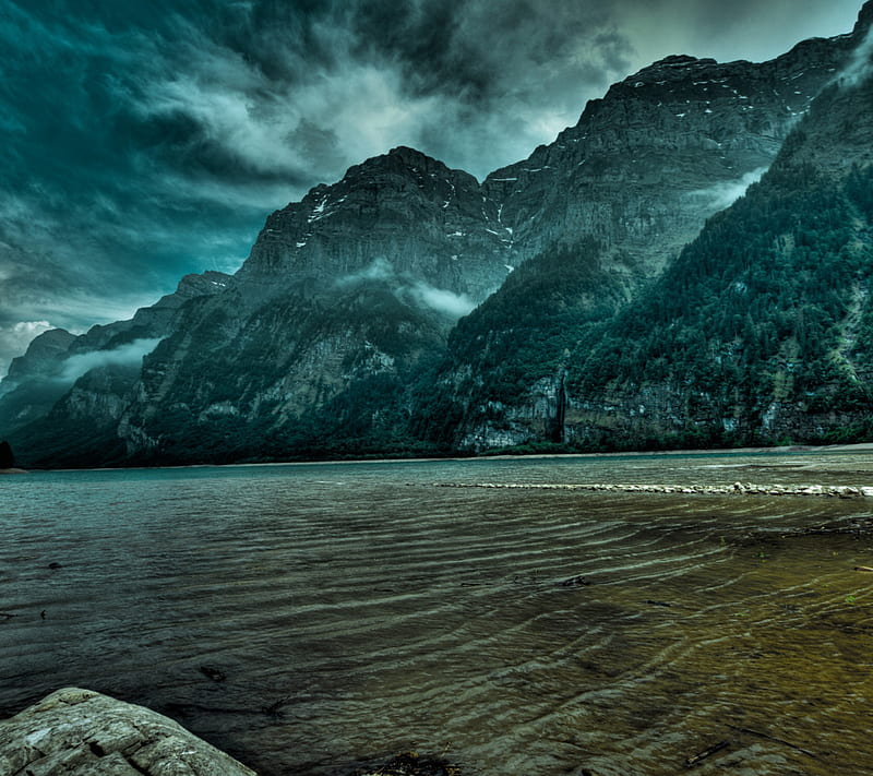 Switzerland, glarus, lake, landscape, mountain, nature, HD wallpaper