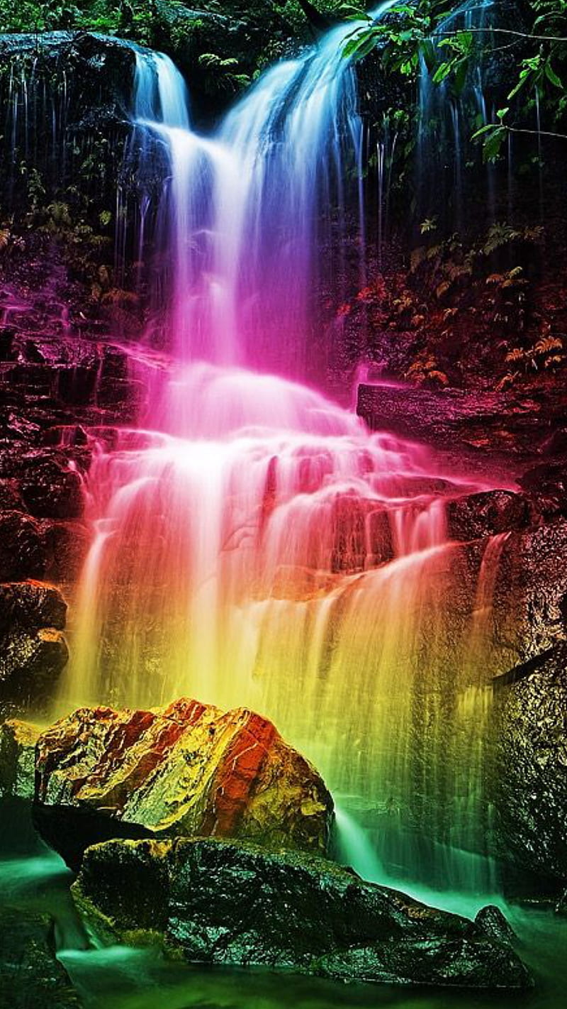 Waterfall, rainbow waterfall, water, HD phone wallpaper | Peakpx