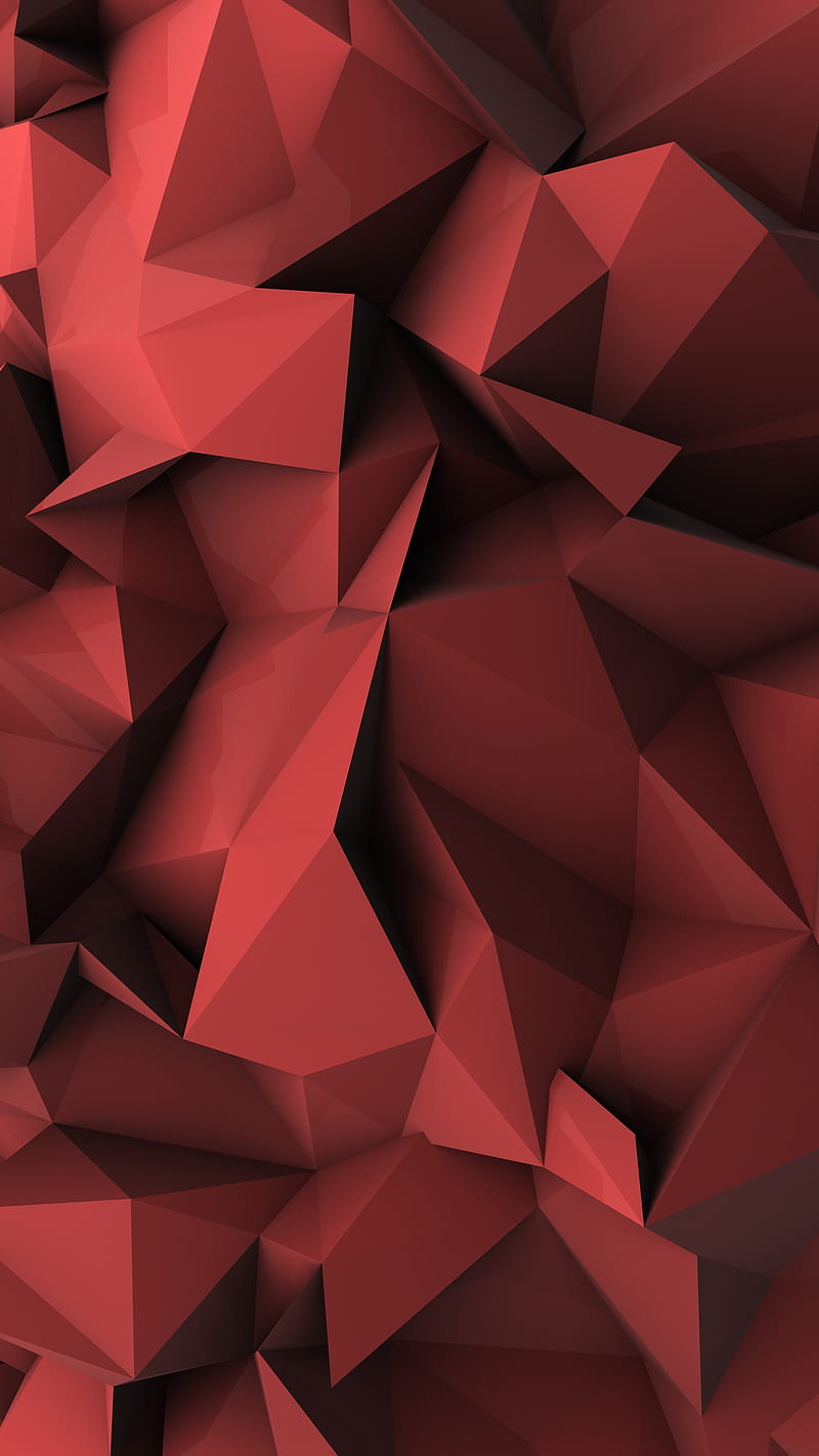Polygon, 3d, abstract, background, red, seamless, HD phone wallpaper |  Peakpx