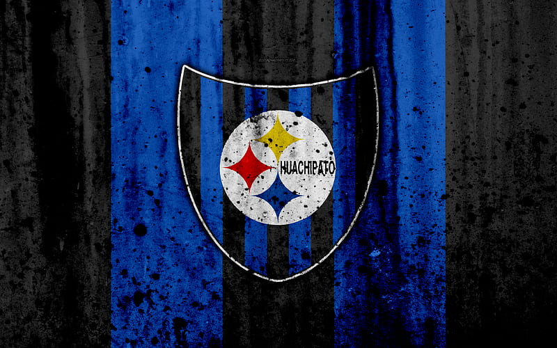 FC Huachipato, art, grunge, Chilean Primera Division, soccer, football club, Chile, Huachipato, logo, stone texture, Huachipato FC, HD wallpaper