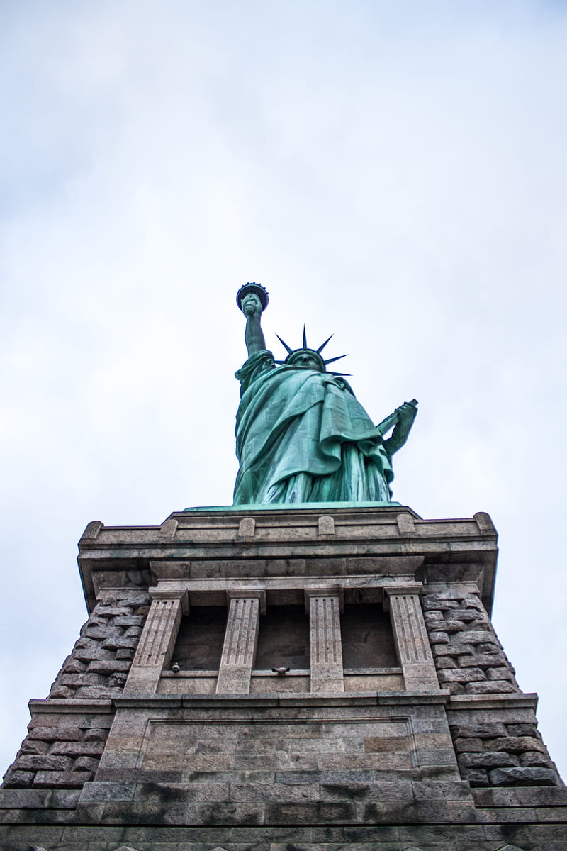 low angle view of Statue of Liberty at New York, HD phone wallpaper