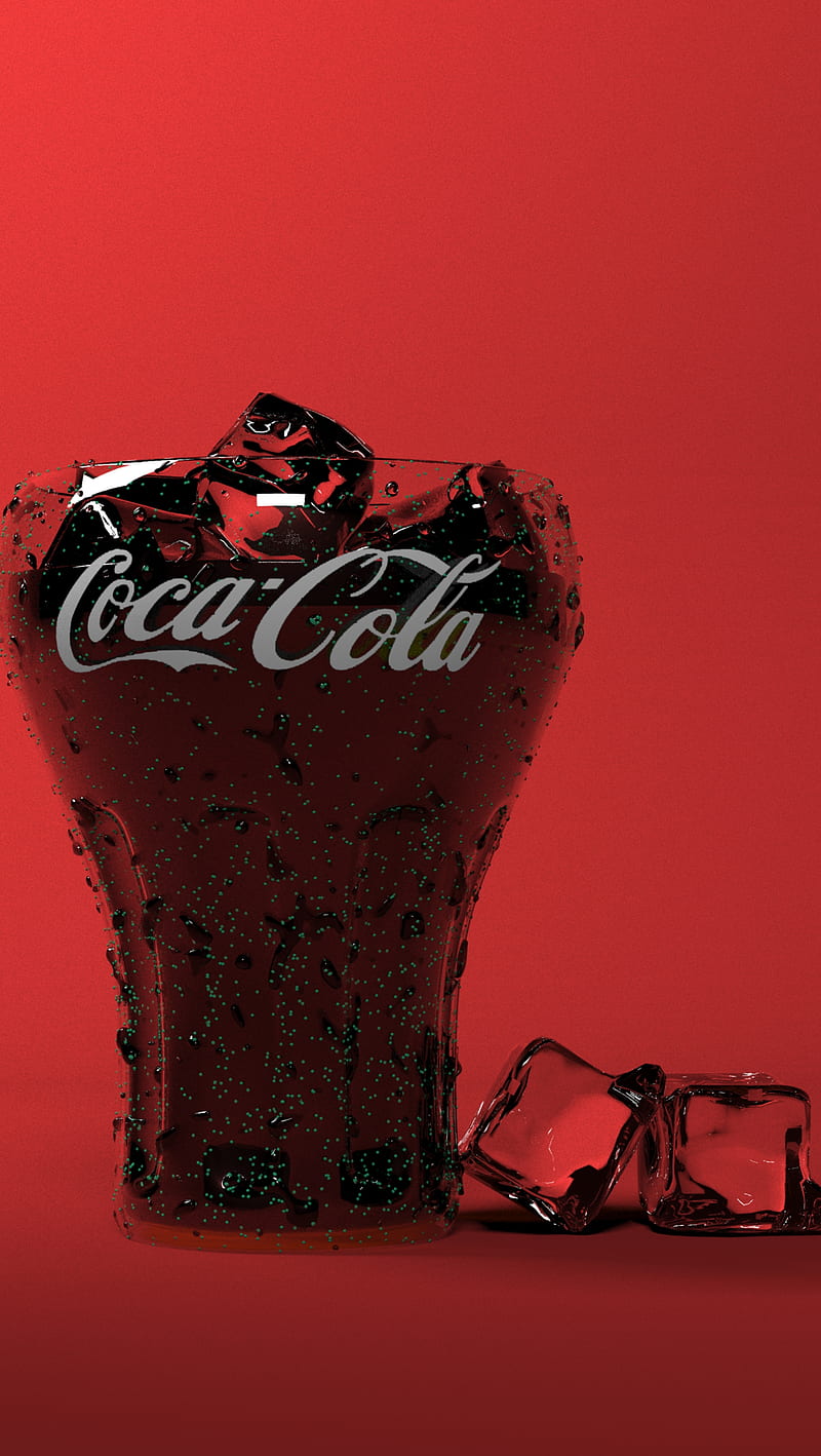 Coca-Cola, break, coca cola, cool, drinks, food, glass, ice, ice cube, taste, HD phone wallpaper