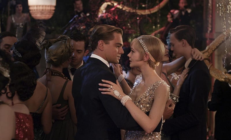 The Great Gatsby (2013), movie, romance, the great gatsby, man, woman, carey mulligan, leonardo dicaprio, girl, actress, love, dance, couple, actor, HD wallpaper