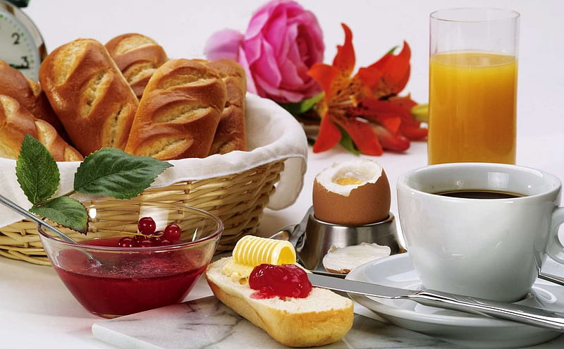 Good morning, morning breakfast, enjoy your breakfst, in bed, for you, HD wallpaper