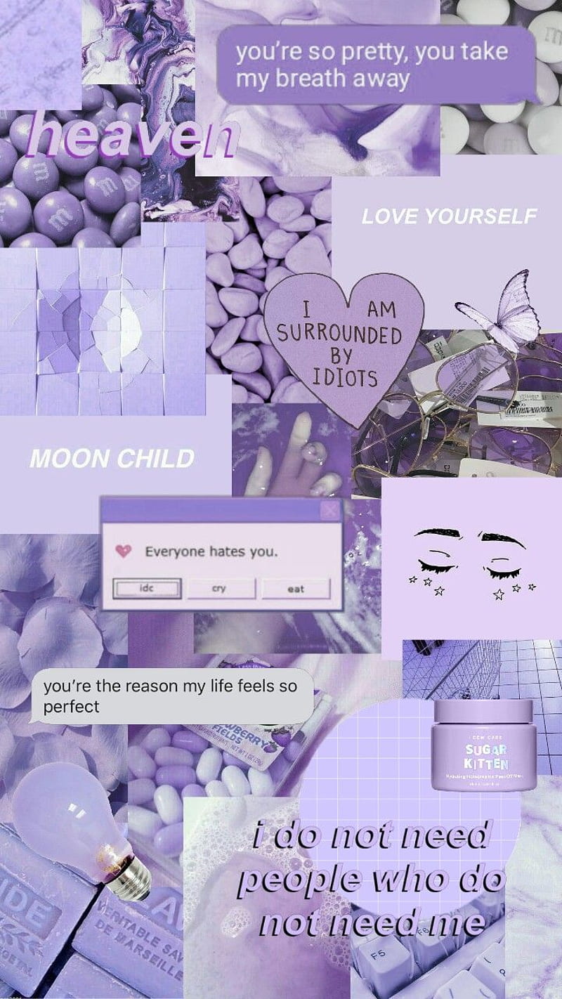 Purple aesthetic collage #purple #aesthetic #style #collage #wallp ...