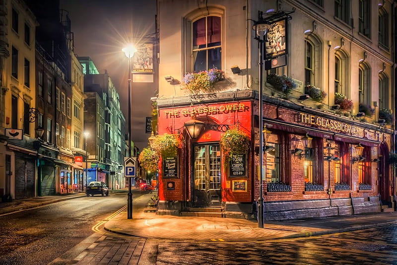 Brewer Pub, London, house, glassblower, england, r, street, HD wallpaper