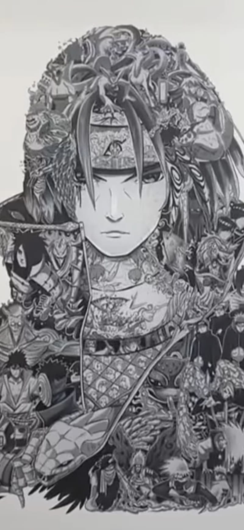 Itachi Uchiha, head, art, anime, Naruto, HD phone wallpaper