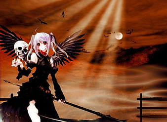 Dark horror gothic fantasy grim reaper death angel art scythe weapon  wallpaper, 1920x1200, 30511