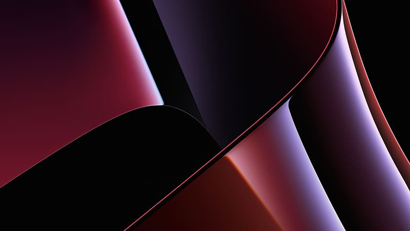 Elegant Waves, dark red, fluid, sleek, white outlines, black, shapes, sophistication, overlapping, elegance, design, modern, HD wallpaper