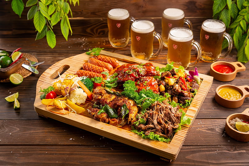 Food, Still Life, Sausage, Beer, Meat, Drink, Alcohol, HD wallpaper