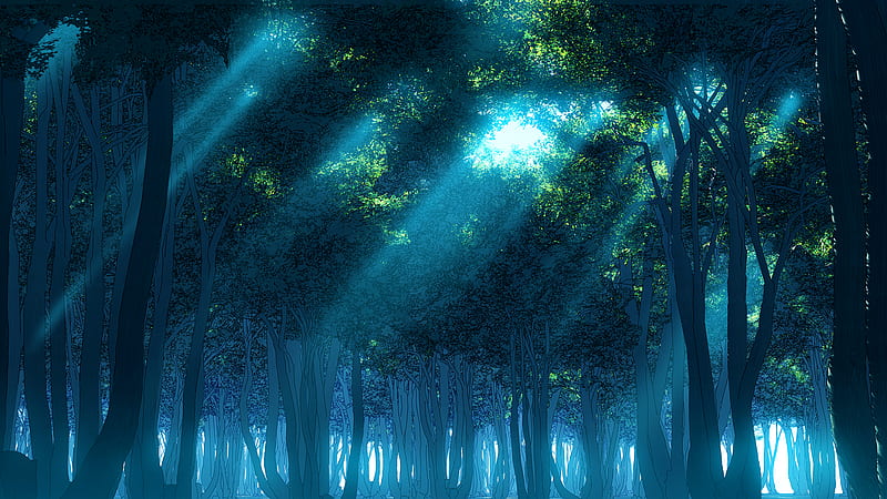 Anime, Original, Forest, HD wallpaper | Peakpx