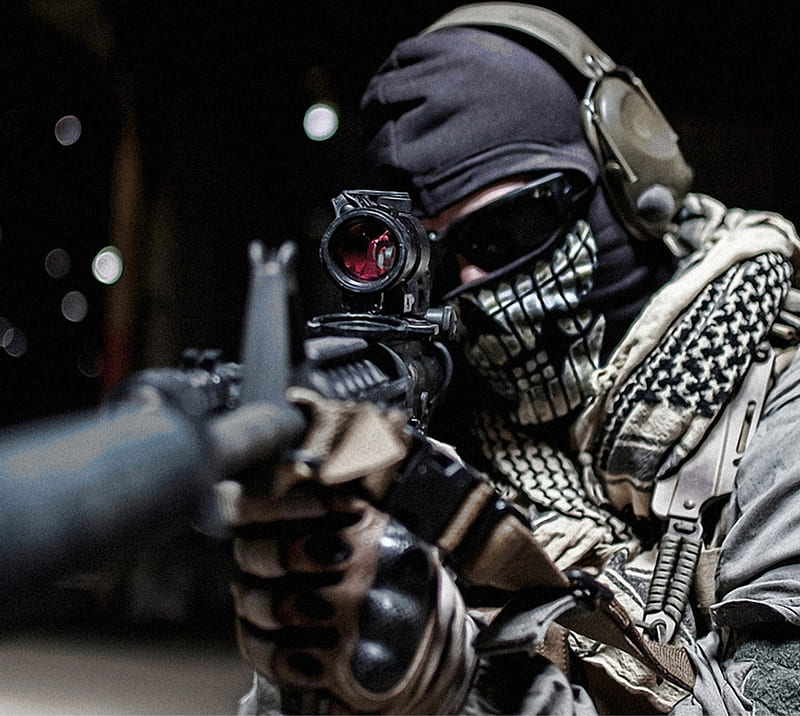 Sniper, camouflage, gun, military, HD wallpaper