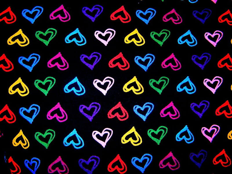 HEARTS OF COLOR, color, upside, corazones, down, HD wallpaper