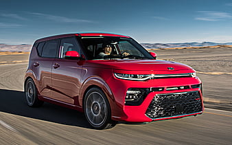 2020, Kia Soul front view, exterior, new red Soul, Korean cars, Kia, HD wallpaper