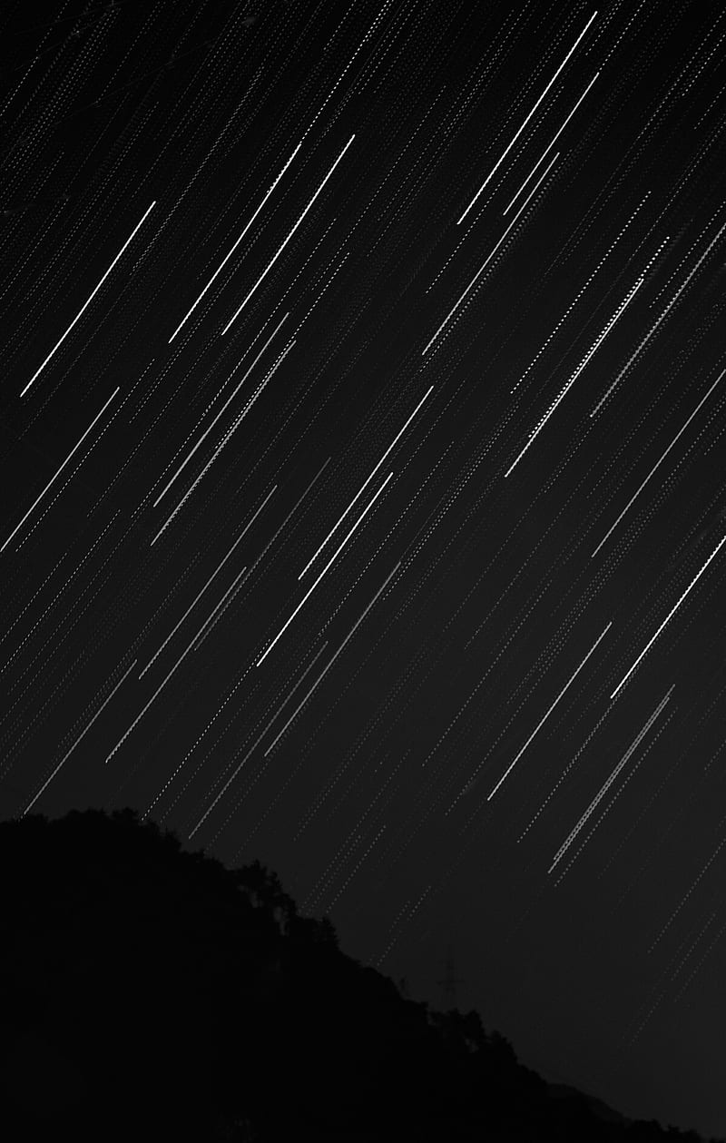 starry sky, long exposure, night, dark, black, HD phone wallpaper
