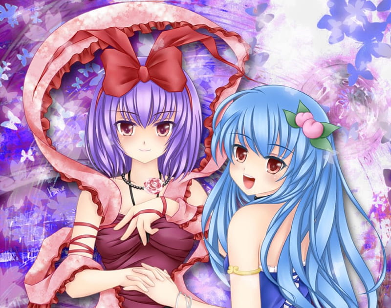 Iku Nagae Tenshi Hinanawi Pretty Cg Adorable Nice Anime Touhou Beauty Hd Wallpaper Peakpx