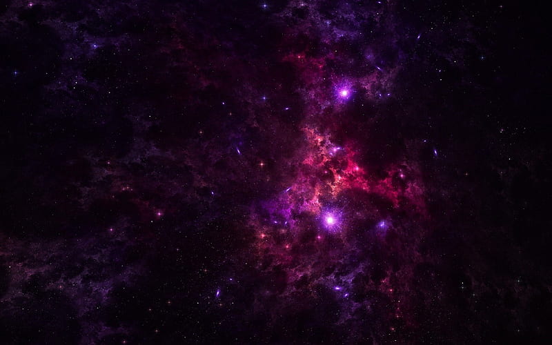 Pink Nebula, stars, nebula, space, dark, black, beauty, cosmos, pink, HD wallpaper