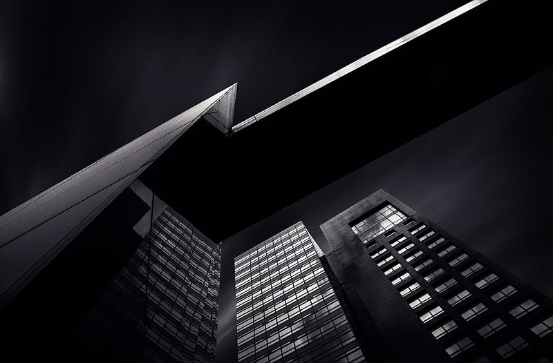 low angle of high rise building, HD wallpaper