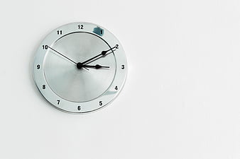 Round stainless steel analog wall clock displaying 3:10 time, HD wallpaper  | Peakpx